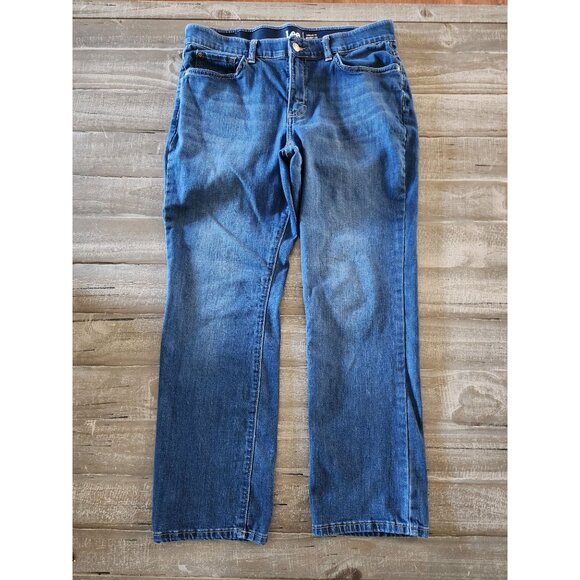 Lee Womens Regular Fit Straight Leg Mid Rise Jeans Size 14P - Picture 2 of 9